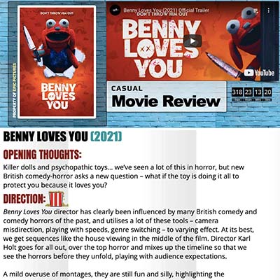 BENNY LOVES YOU (2021) CASUAL MOVIE REVIEWS